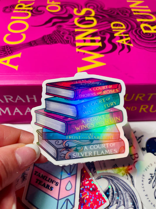 Pegatina de lectura de libros de Acotar