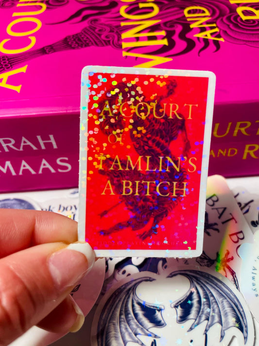Una corte de Tamlins una perra lágrimas Acotar libro lectura pegatina